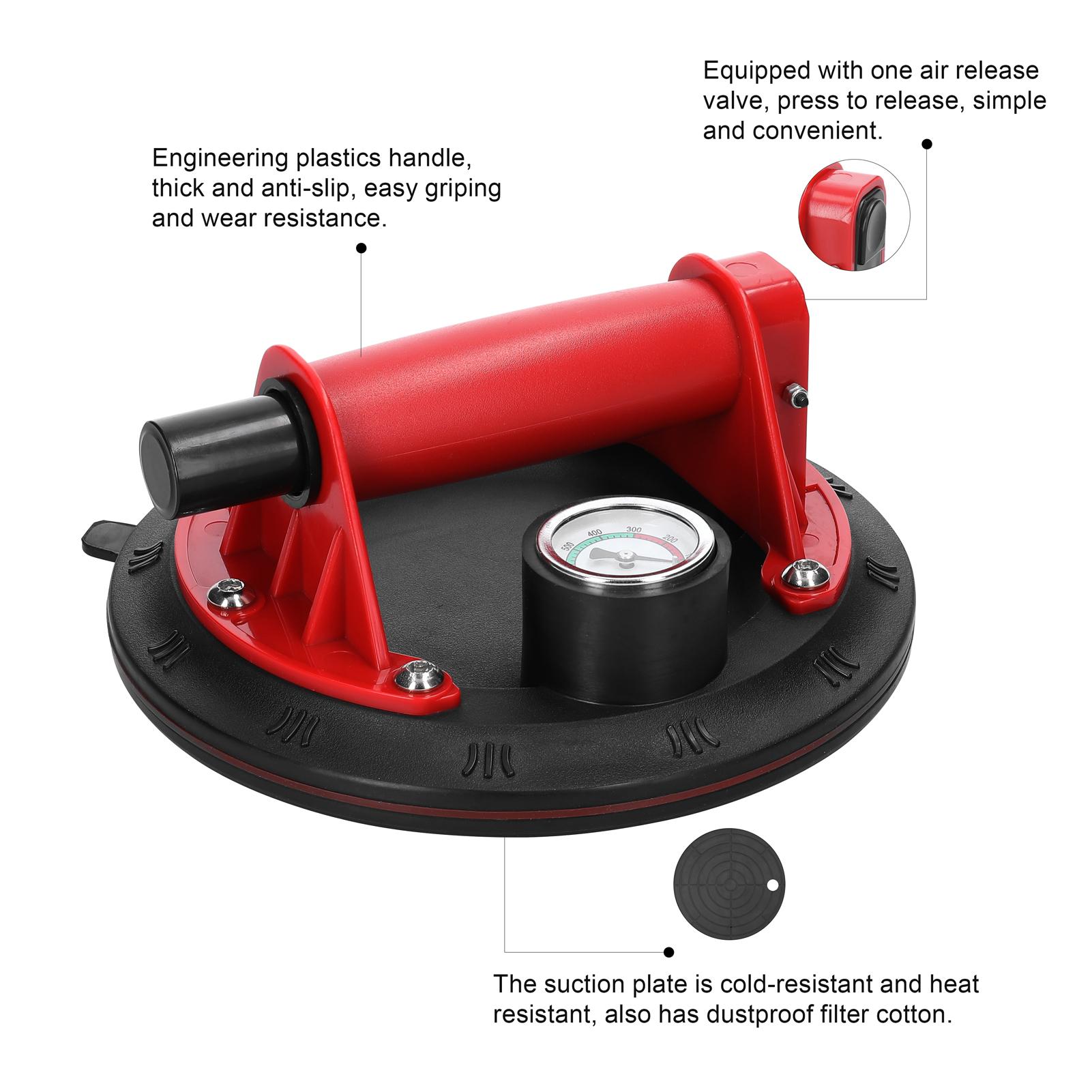 Manual Vacuum Suction Cup 100kg High Bearing Capacity Hand-pump Sucker Heavy Duty Vacuum Ceramic Tile Lifter for Granite Glass Lifting Tool
