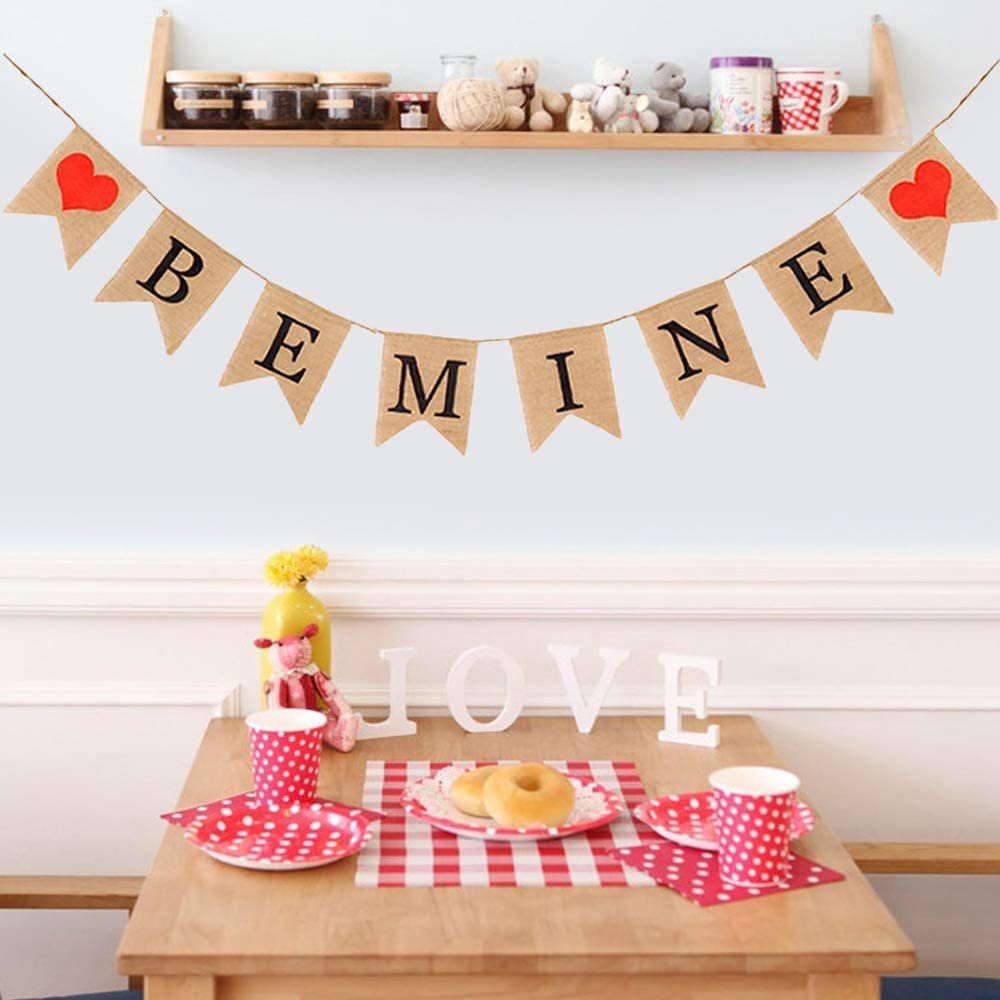 Dây cờ trang trí Valentine - Valentine bunting vlt18