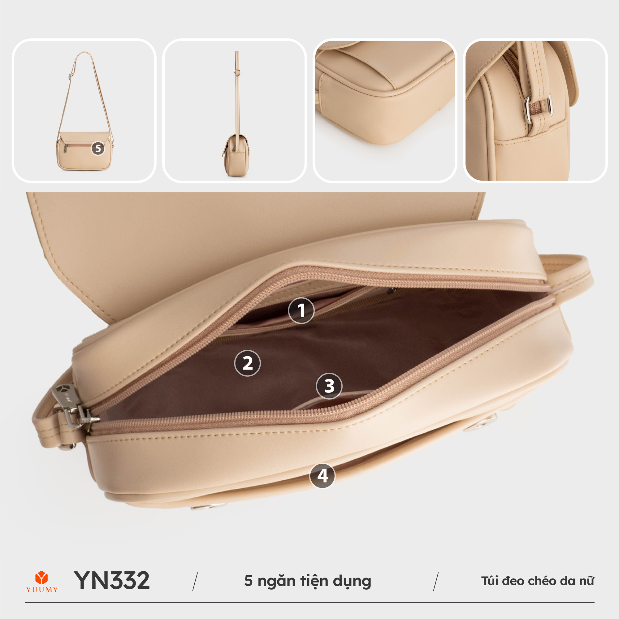 Túi đeo chéo nữ YUUMY YN332