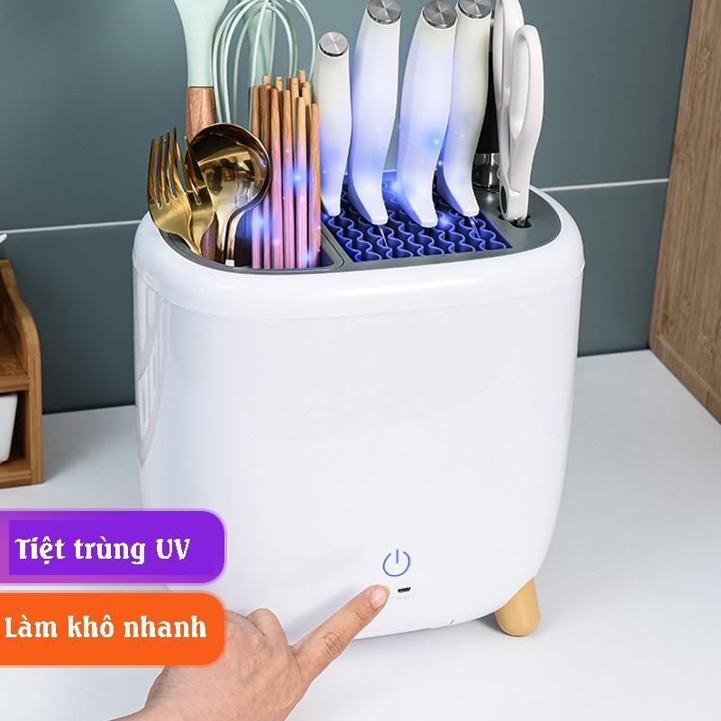 MÁY SẤY VÀ KHỬ TRÙNG DAO ĐŨA THÌA nhà bếp diệt khuẩn bằng tia UV