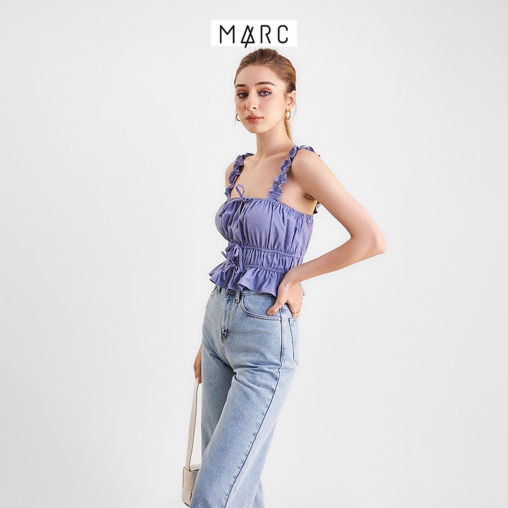 Áo kiểu nữ MARC FASHION linen 2 dây bèo rút nhún