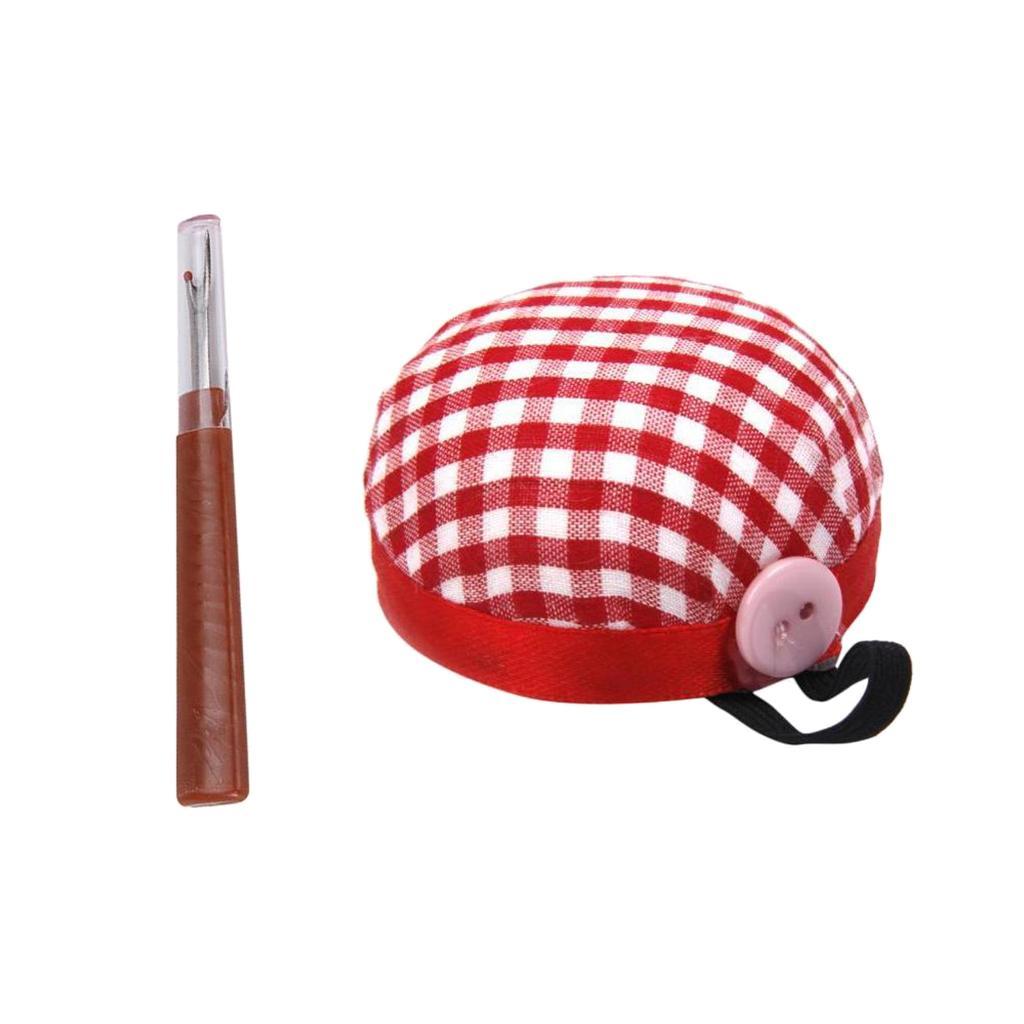 Brown Seam Ripper + Tomato Shape Pin Cushion Useful Sewing Tool