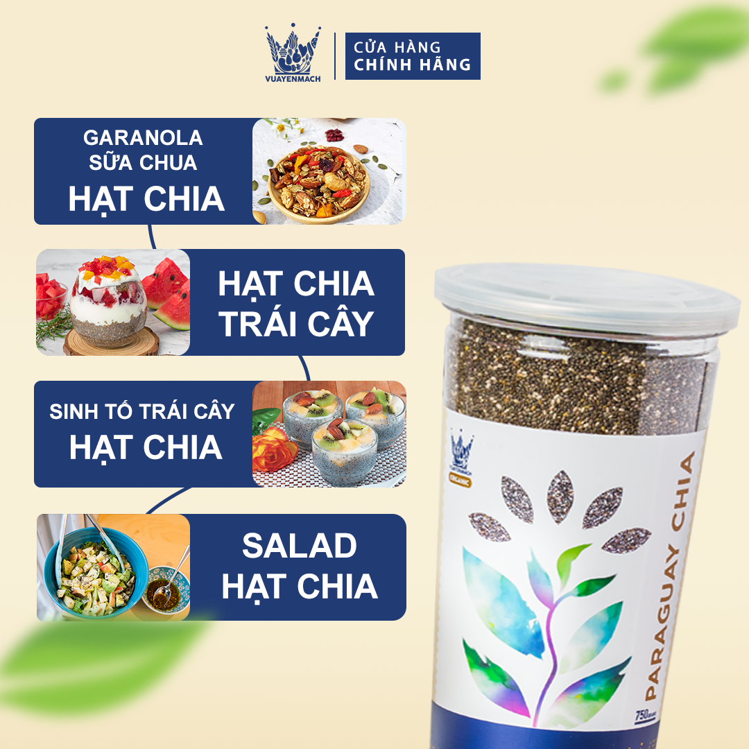 Hạt chia đen VUA YẾN MẠCH Nhập khẩu Paraquay Ăn kiêng Hữu cơ Organic Healthy