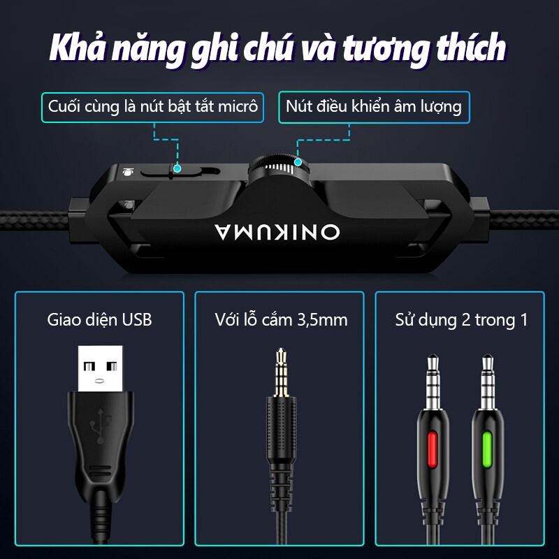 ONIKUMA X11 Tai Nghe Trùm Đầu Chơi Game Có Mic cho điện thoại / Pc / Ps4【Chính hãng】Bảo hành 2 năm [Hàng chính hãng]