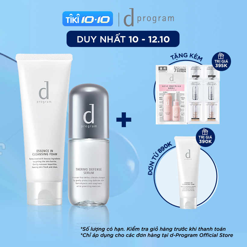 Serum dưỡng da bảo vệ chuyên sâu d program Thermo Defense Serum 40ml - Tặng Sữa Rửa Mặt d program Tạo Bọt Dưỡng Da 120g