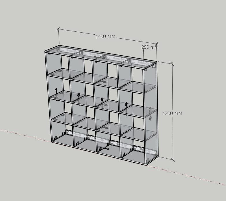 [Happy Home Furniture] ZANE , Kệ sách 4x4 ,140cm x 28cm x 120cm ( DxRxC), KSA_042