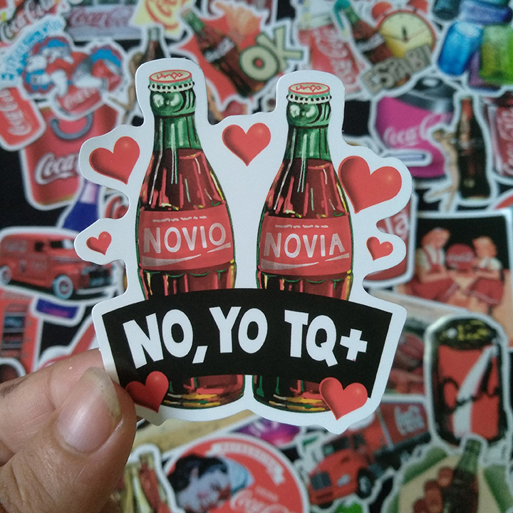 Bộ Sticker dán cao cấp chủ đề COCA-COLA - Dùng dán Xe, dán mũ bảo hiểm, dán Laptop...