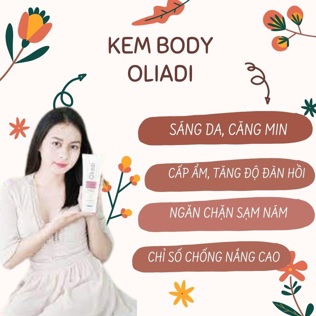 Kem Body Oliadi - Dưỡng Trắng Toàn Thân 200ml