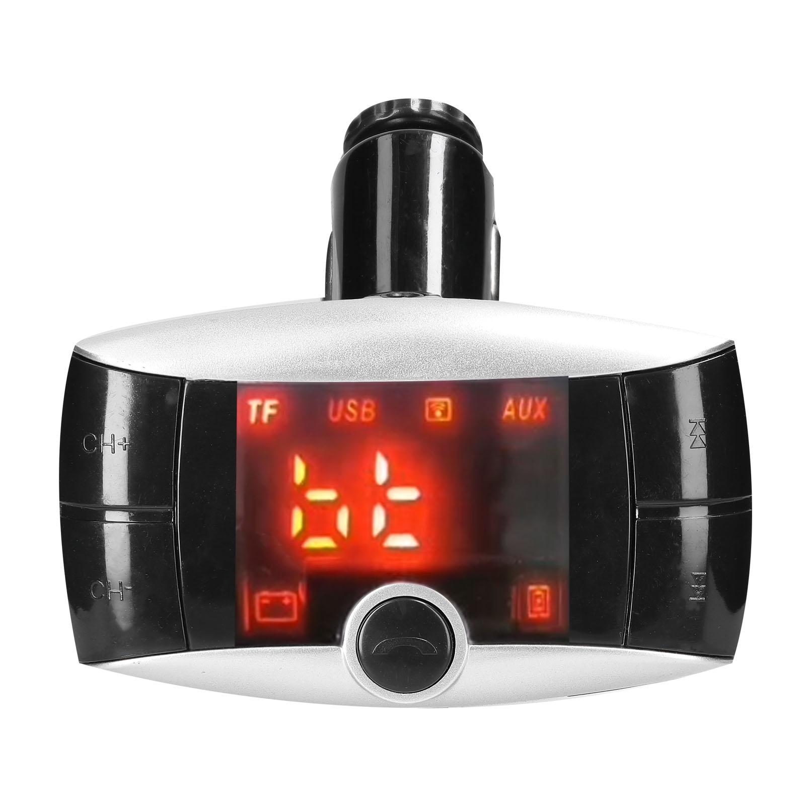 Car MP3 Player BT Wireless FM Transmitter Audio Music Stereo Dual USB Car Charger with LCD Display Remote Controller