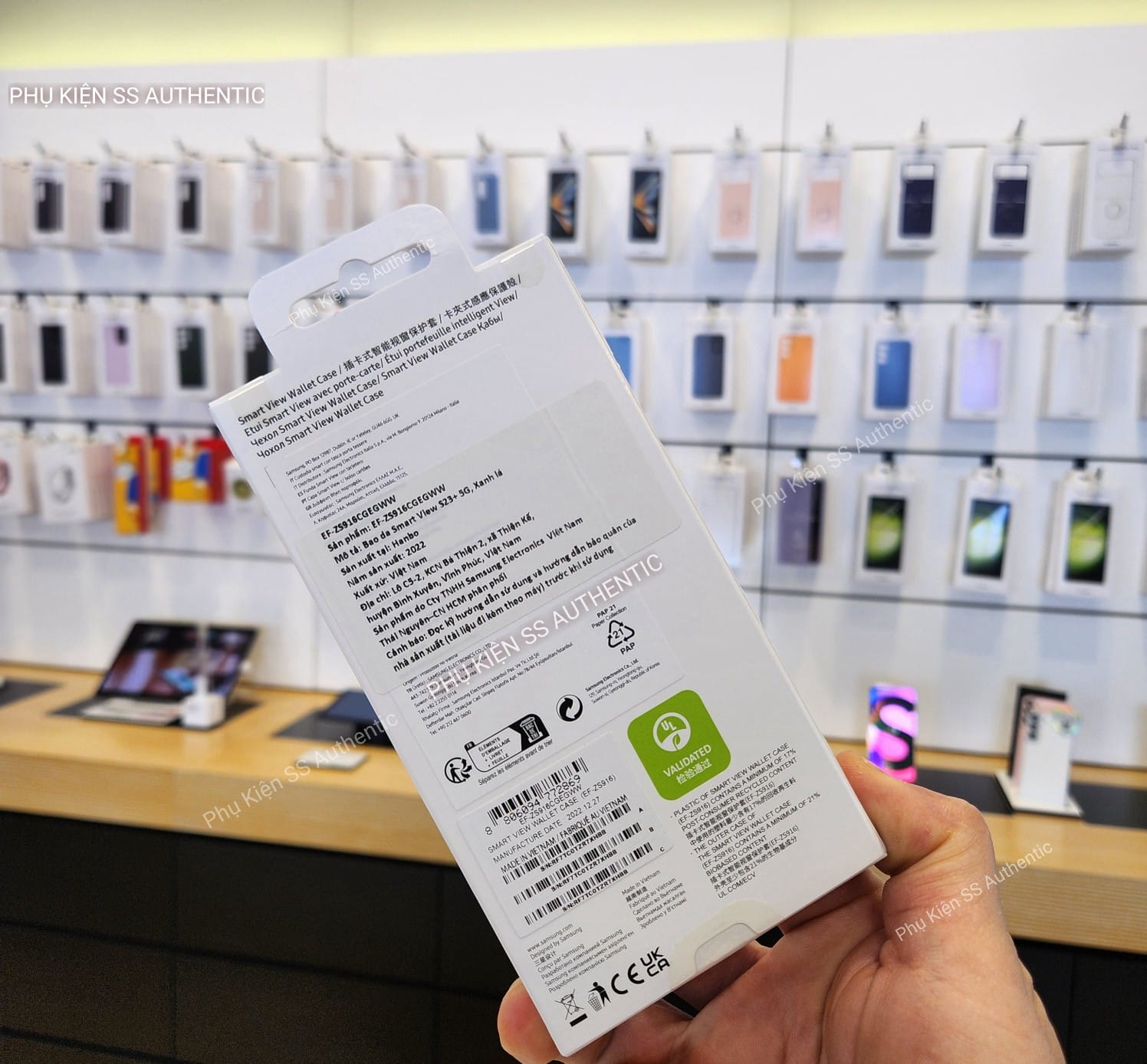 Bao da Samsung Smart View S23 Plus màu Xanh - Hàng Chính hãng