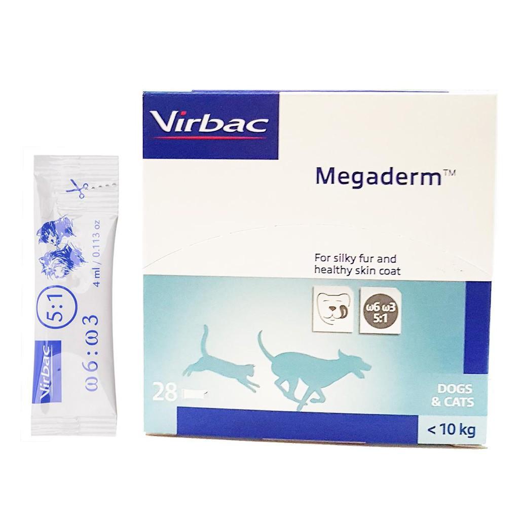 Gel Dưỡng mượt lông Megaderm Virbac dành cho chó mèo (Hộp nguyên)