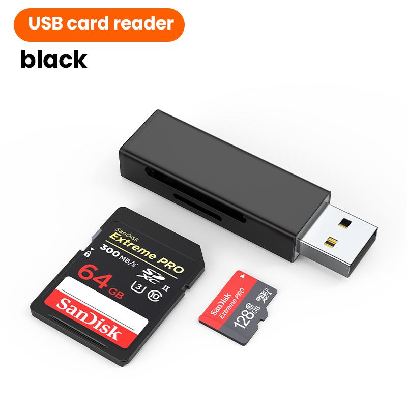 2in1 USB/Type-C Card Reader USB 2.0 SD/Micro SD TF OTG Smart Memory Card Adapter for Laptop USB2.0 SD Card Readers