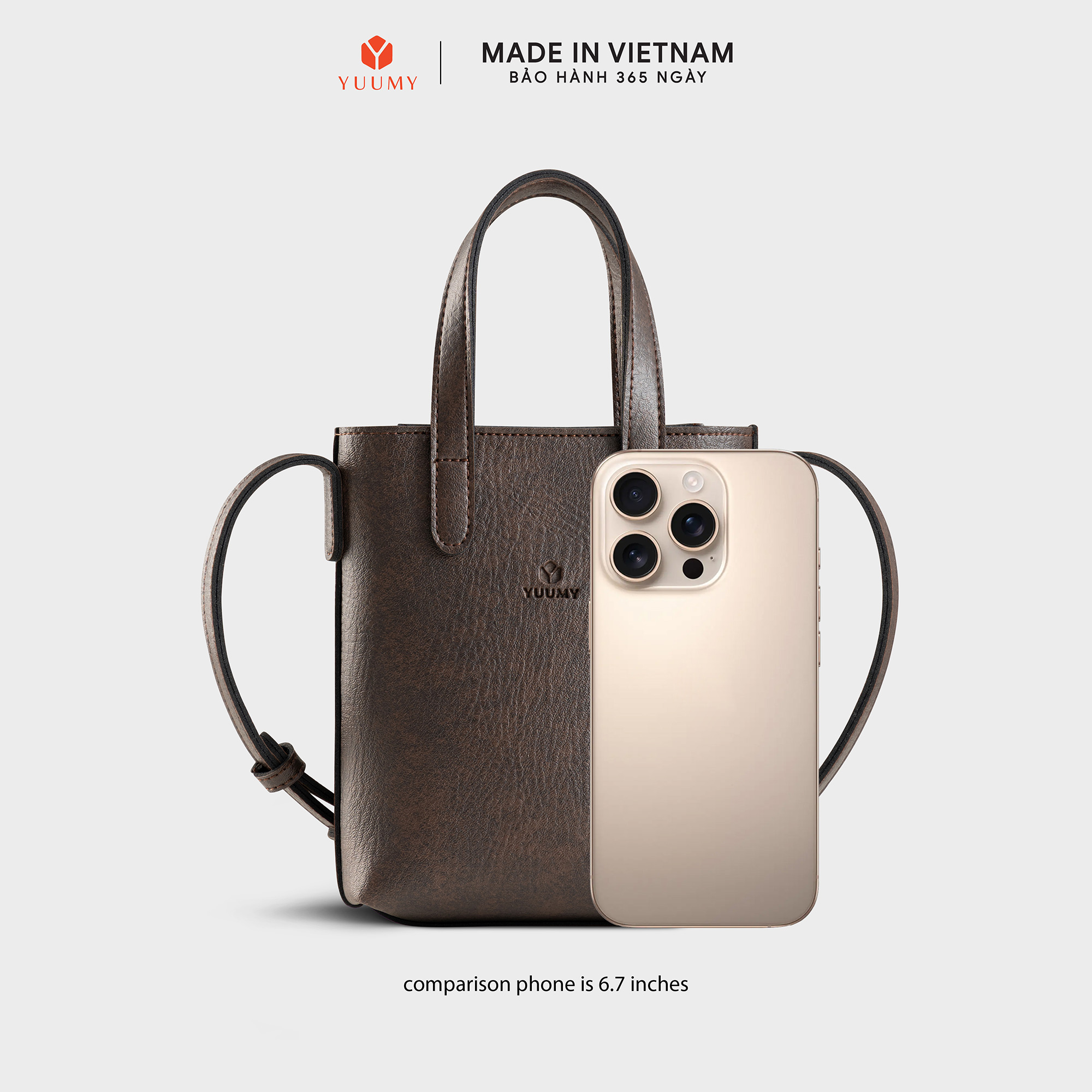 Túi Yuumy ( Thời trang nữ dáng chữ nhật mini - Túi đeo chéo da Bergen YN305 )