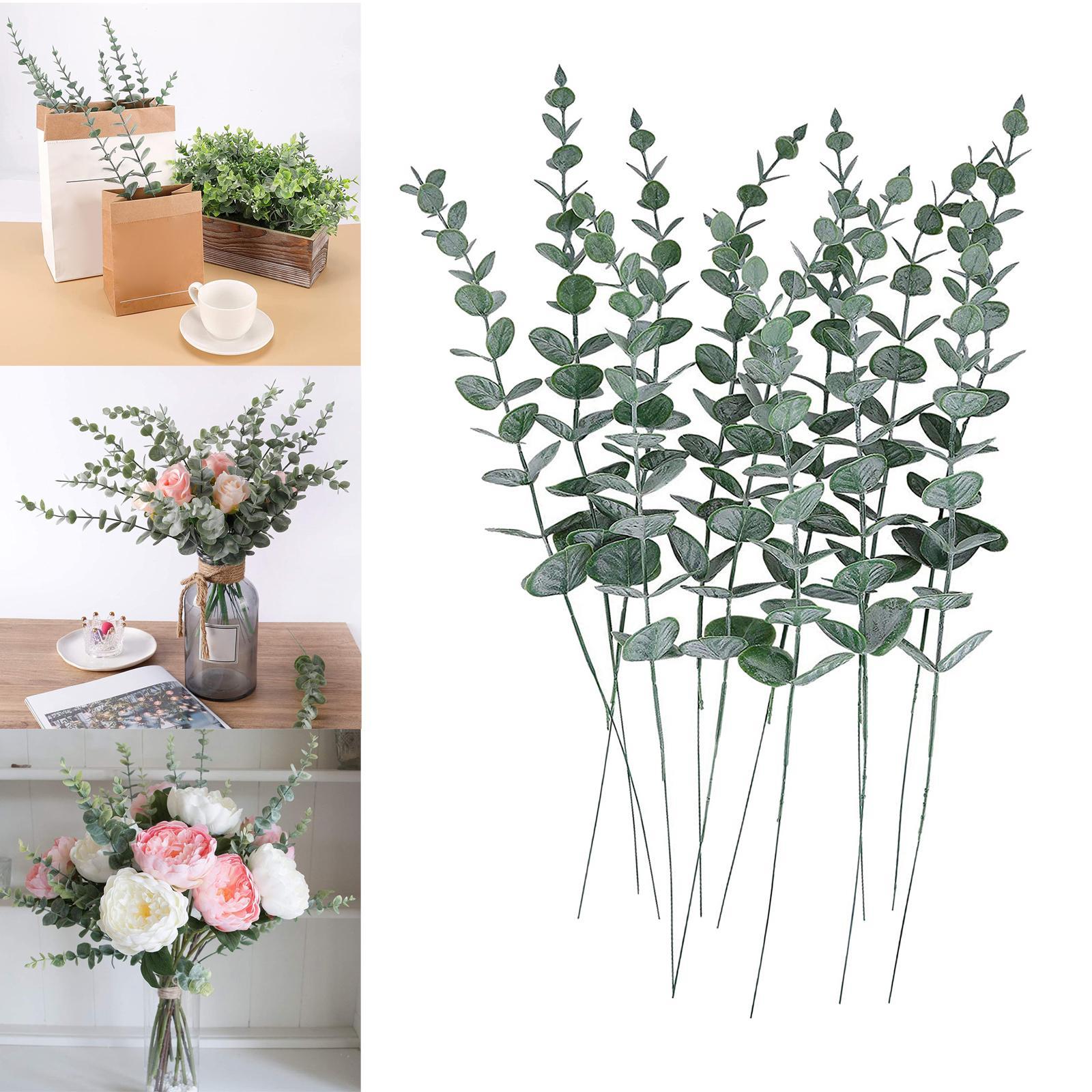 Artificial Eucalyptus Stems   Leaves for Wedding Decor 12pc