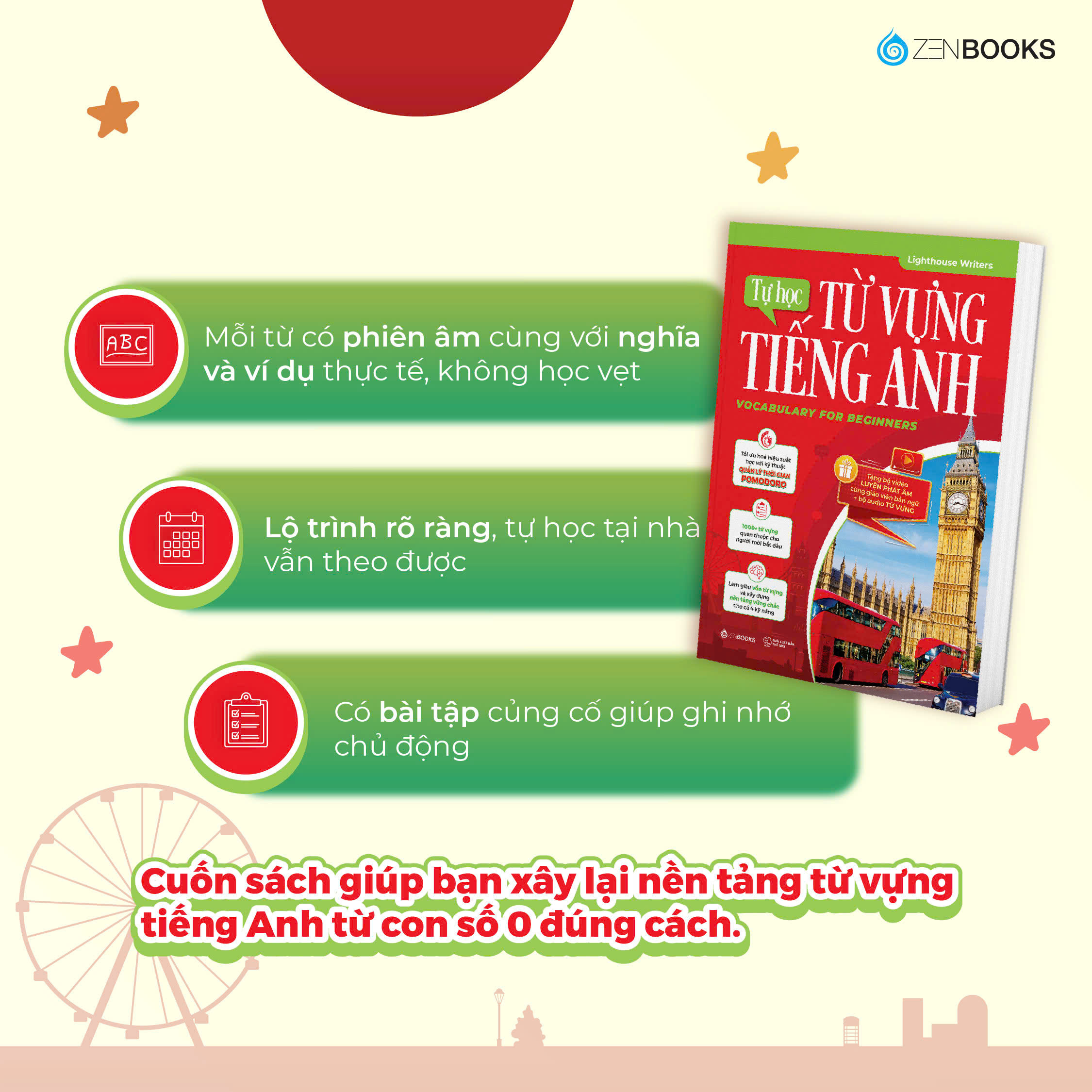 Sách - Tự Học Từ Vựng Tiếng Anh - Dành Cho Người Mới Bắt Đầu &amp; Mất Gốc