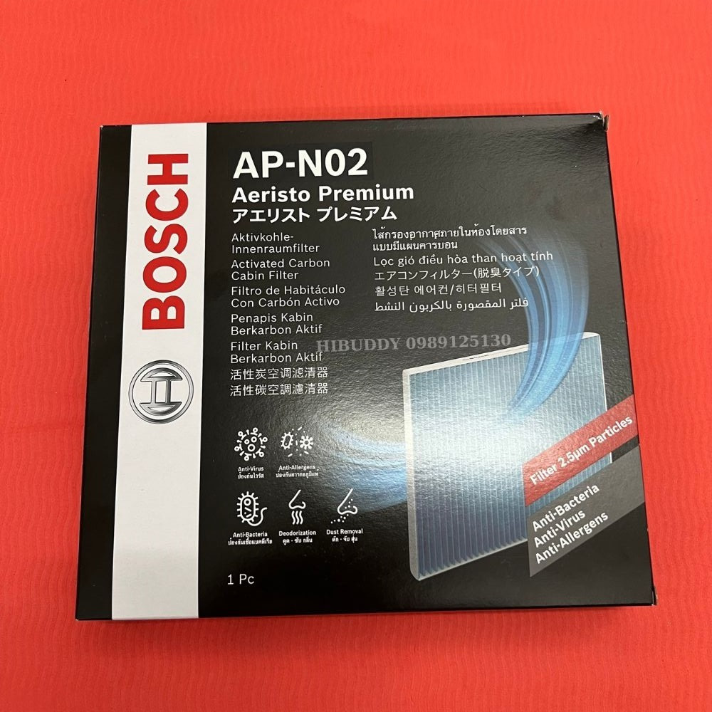 Lọc Gió Điều Hòa BOSCH Ariesto Premium AP-N02 Dành Cho Xe Mitsubishi Outlander , D-max 1.9L