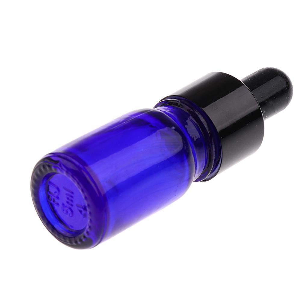 12 Pieces Empty Essential Oil Bottle Glass Liquid Dropper 5ML