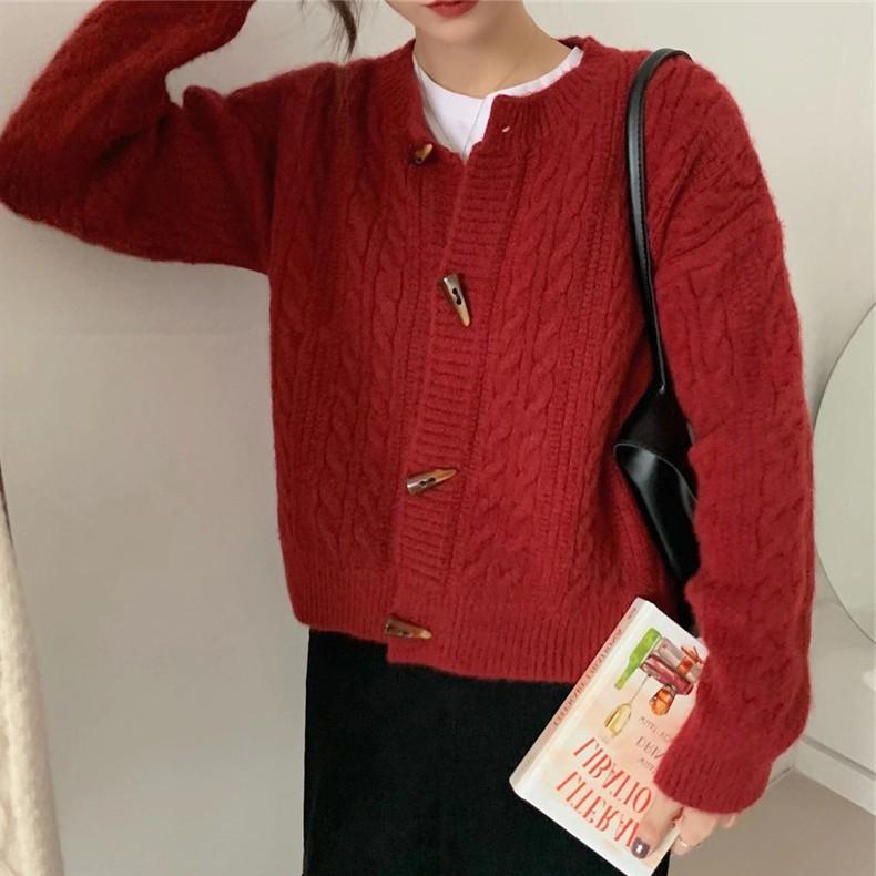 Hàng Sẵn_Áo len dệt kim mới phong cách hàn quốc áo khoác Cardigan nhẹ nhàng