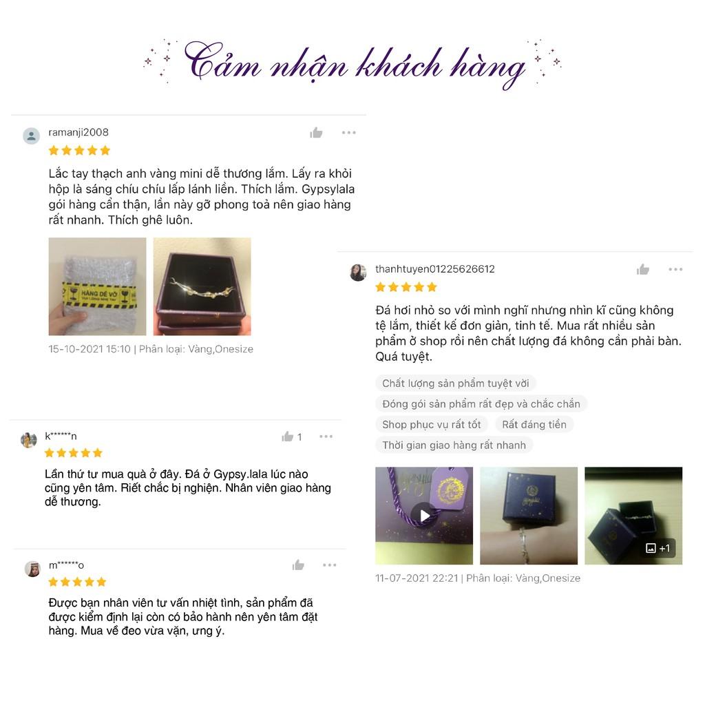 Vòng tay đá Thạch anh tóc vàng mini tinh tế SP002493 Gypsy.lala