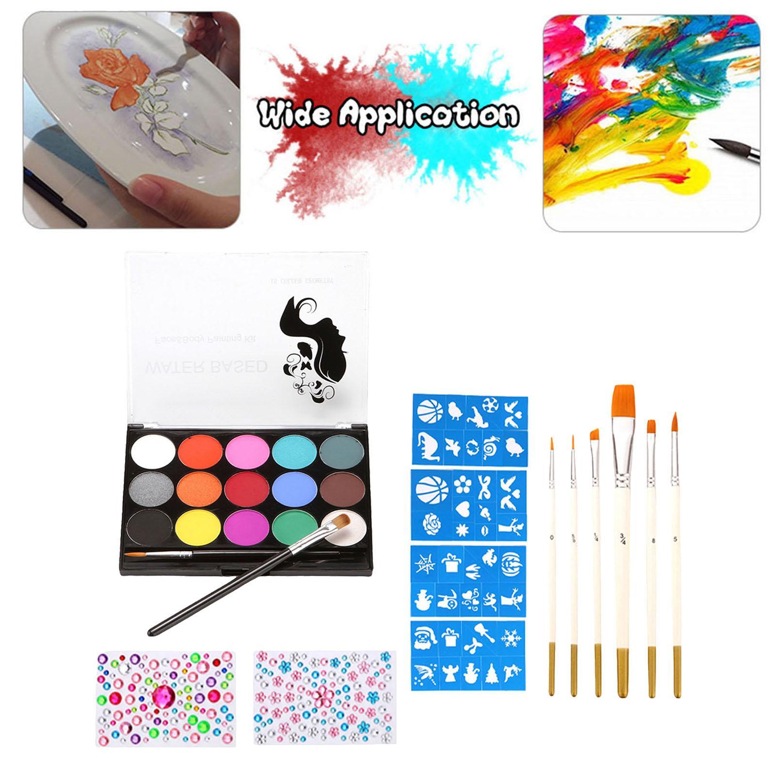 Face Body Painting, Palette with Brushes Face Body Paint Kit for Costume Parties