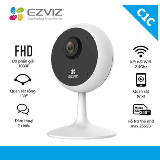 Camera EZVIZ C1C-B 1080P Camera IP Wifi trong nhà thông minh Chính hãng Nhà An Toàn Camera EZVIZ C1C-B 1080P Camera IP Wifi trong nhà thông minh Chính hãng Nhà An Toàn