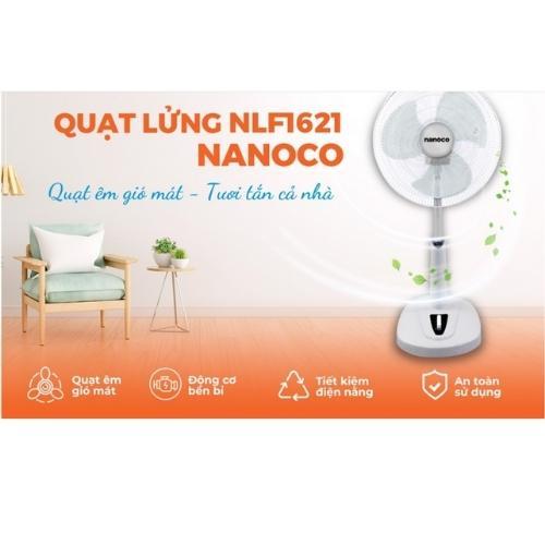 Quạt lửng Nanoco NLF1621 Màu xám - Hàng chính hãng