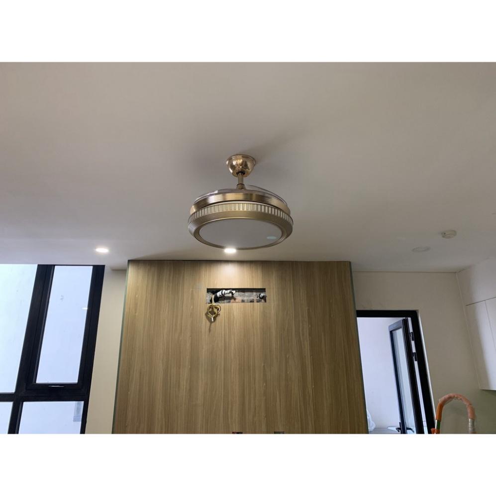 Quạt trần đèn dấu cánh, quạt có đèn tô điểm _cánh cụp cánh xòe 3 cách thức sáng có điều khiển