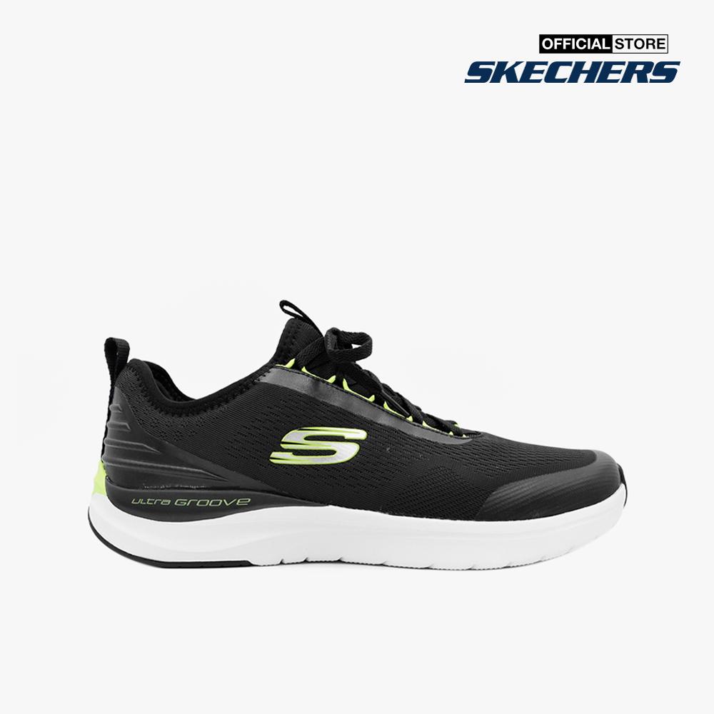 SKECHERS - Giày sneaker nam thắt dây Ultra Groove Zardov 232029-BKLM