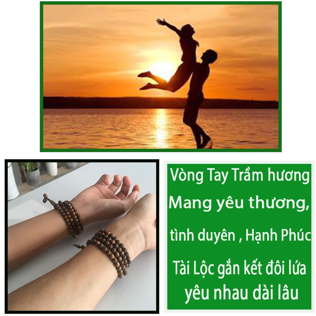 Vòng Tay Trầm Hương Thật Chuỗi Hạt Trầm Hương 108 hạt Chất Lượng Tuyệt Vời