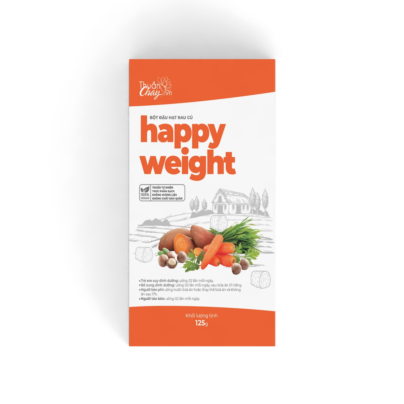 HAPPY WEIGHT - BỘT ĐẬU HẠT RAU CỦ DÀNH CHO TRẺ EM, NGƯỜI MUỐN TĂNG CÂN (125g)