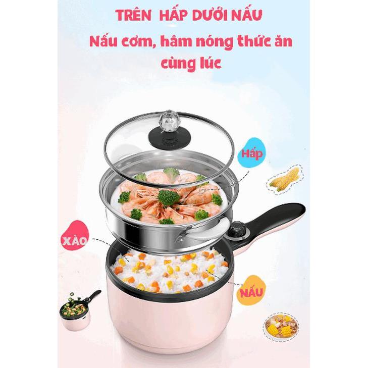 Nồi lẩu MINI nhiều chức năng nấu chiên xào hấp tiện dụng - Home and Garden