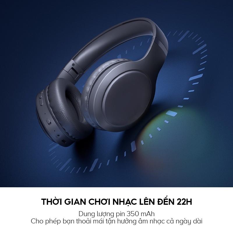 Tai Nghe Headphone Bluetooth HAVIT H633BT, Kiểu Dáng Công Thái Học, Hổ Trợ Đèn Led RGB, Nghe Đến 22H - Hàng Chính Hãng