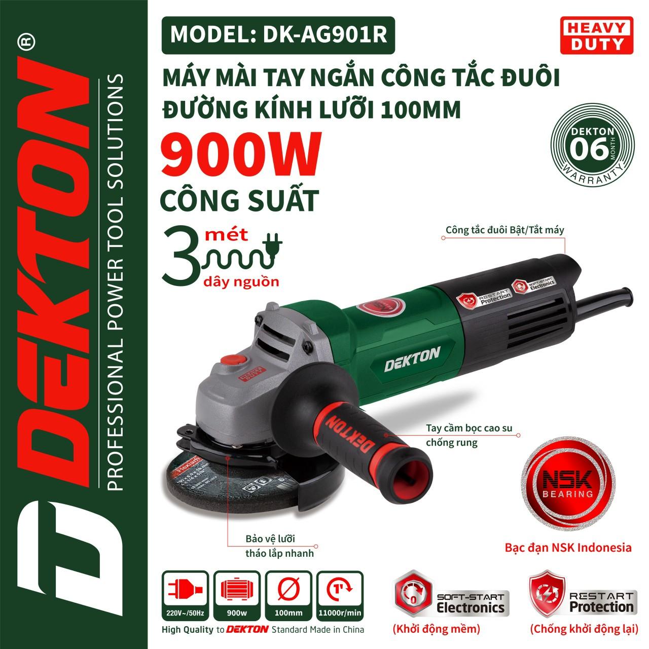 MÁY MÀI GÓC 100MM DEKTON DK-AG901R - HÀNG CHÍNH HÃNG