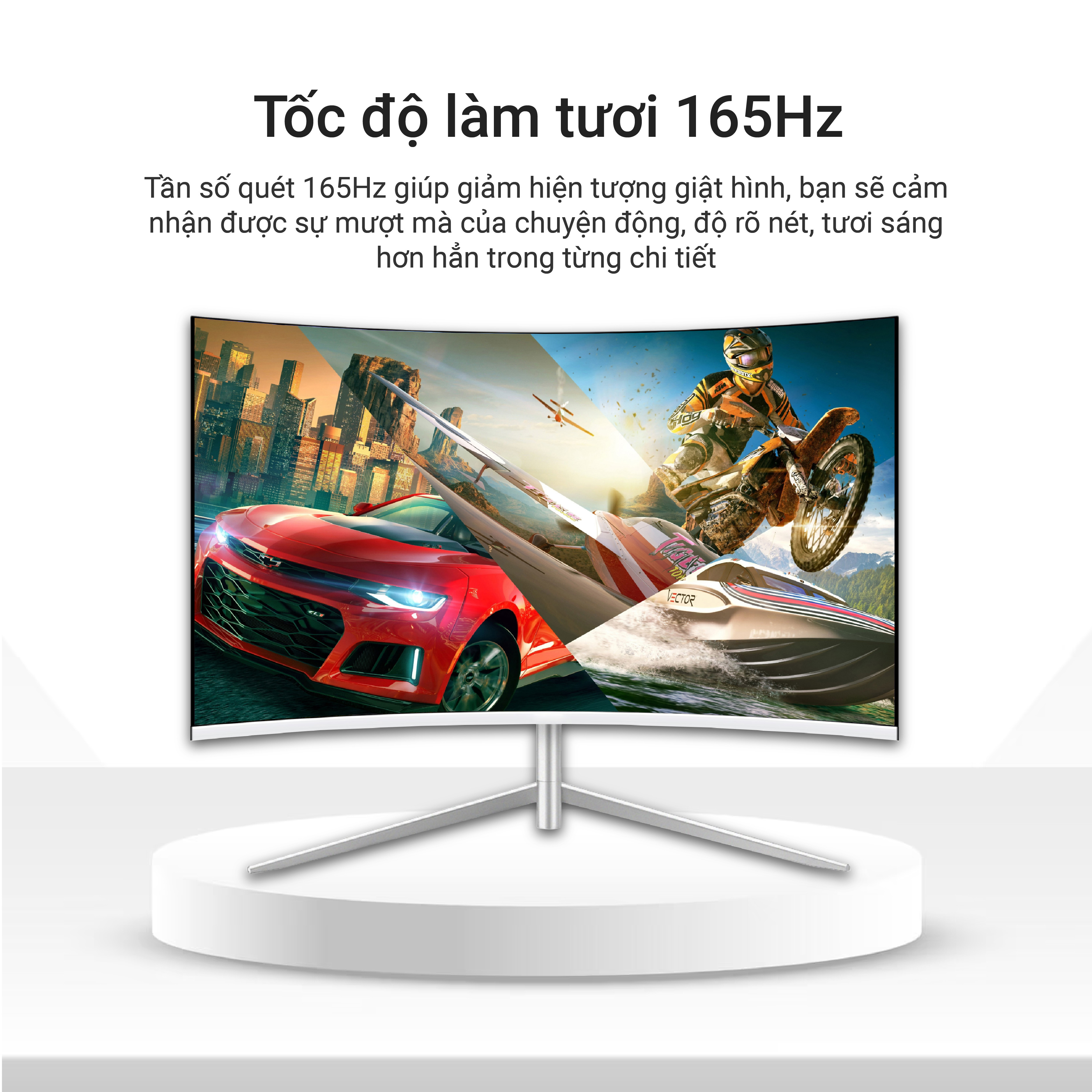 Màn hình máy tính T272QC 27 inch 2K full 4 viền 165HZ - Chất lượng cao - Hàng Chính Hãng