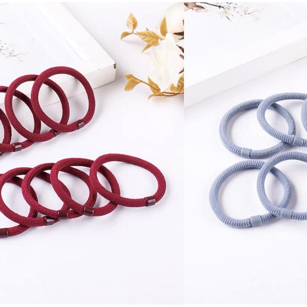 Sỉ 10 dây cột tóc nữ trơn nhiều màu