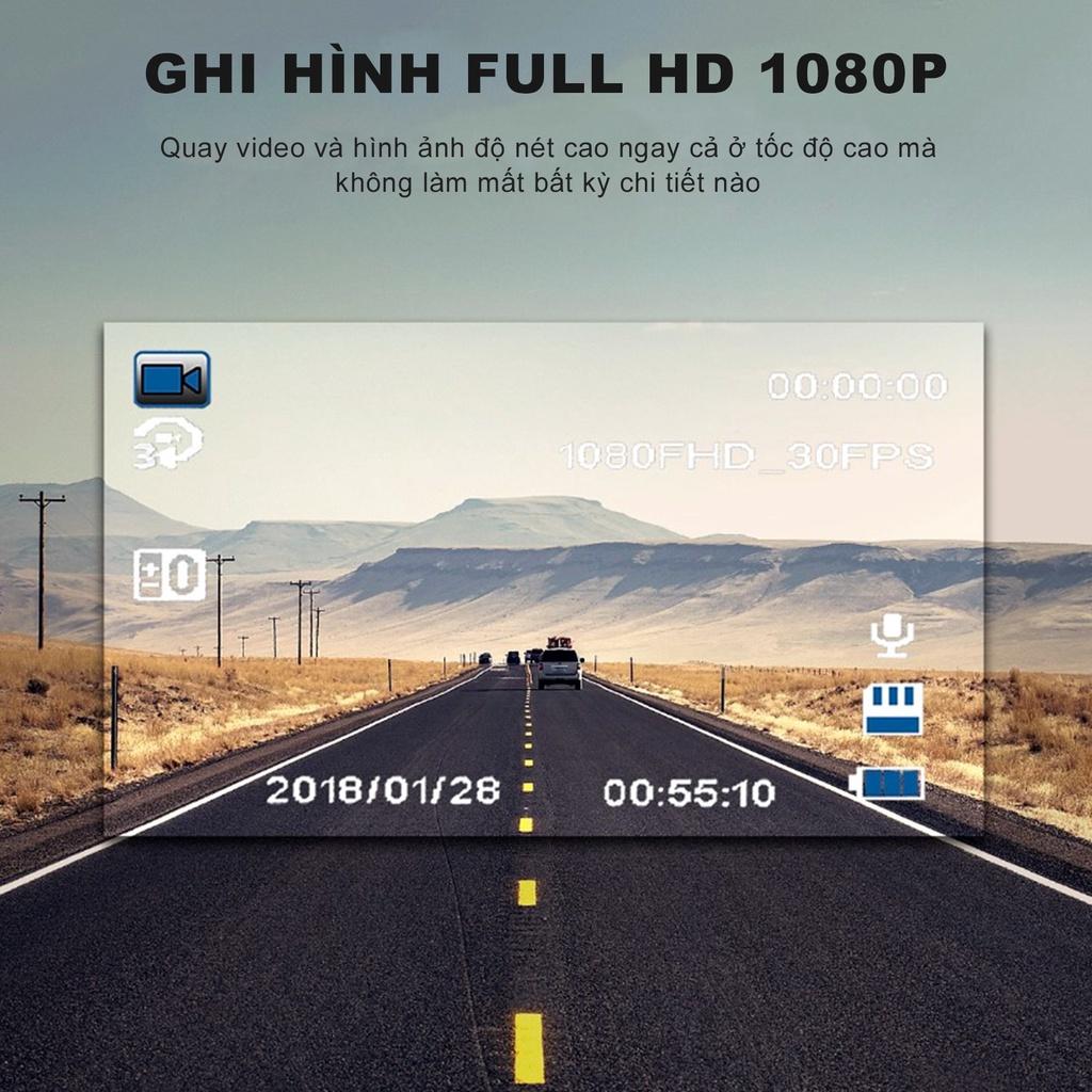 Camera Hành Trình ô tô Full HD, Kèm Thẻ Nhớ 32GB, Màn Hình Cảm Ứng, Quay Đêm Rõ Nét