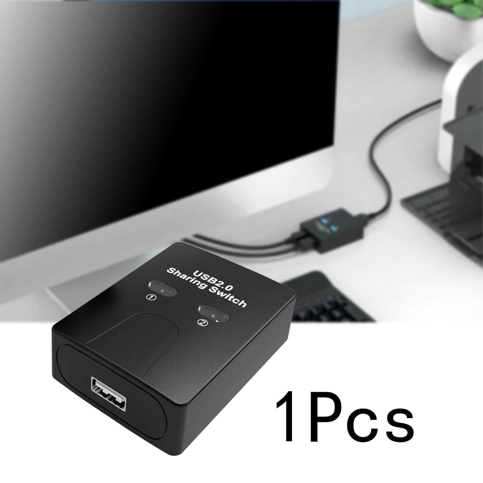 Printer Sharing Switch 2 in 1 Plug and Play Adapter for PC Computer