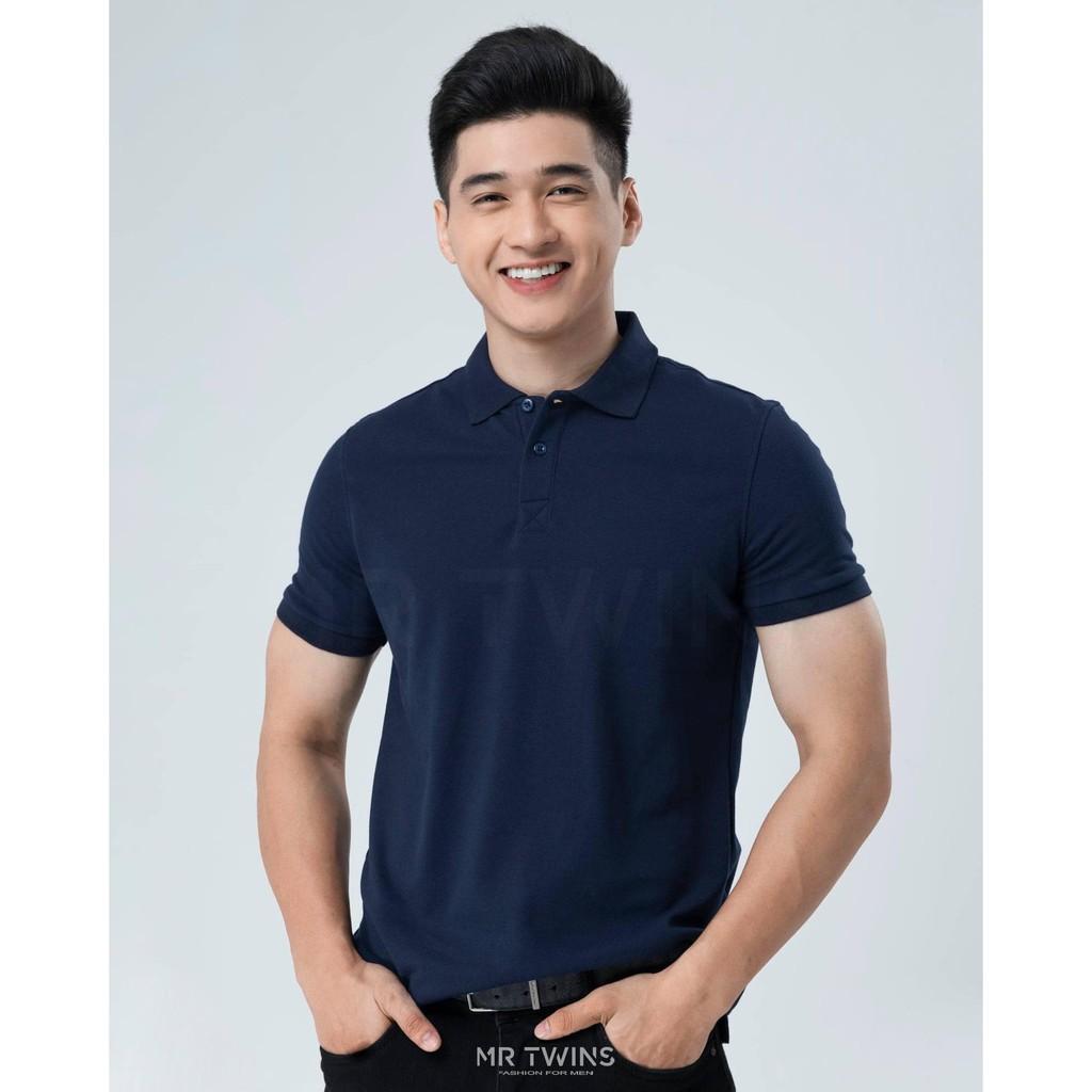 Áo polo basic màu xanh đen thương hiệu MrTwins