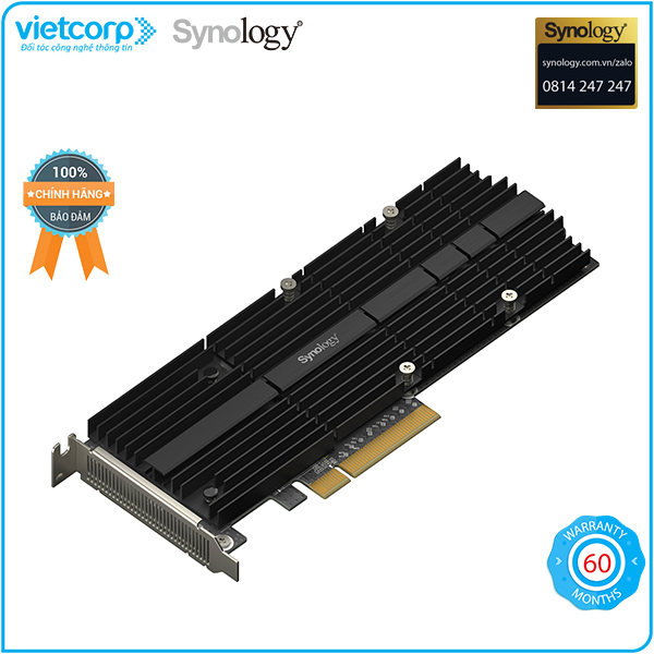 Phụ kiện M.2 NVMe SSD adapter card Synology M2D20 - Hàng Chính Hãng