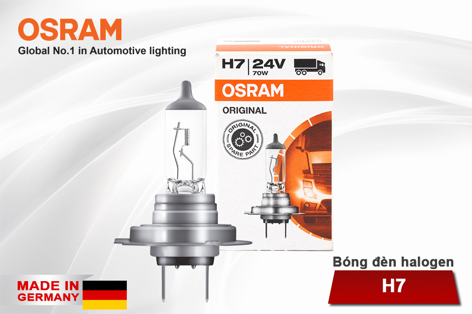Bóng Đèn Halogen OSRAM Original H7 64215 24V 70W - Nhập Khẩu Chính Hãng