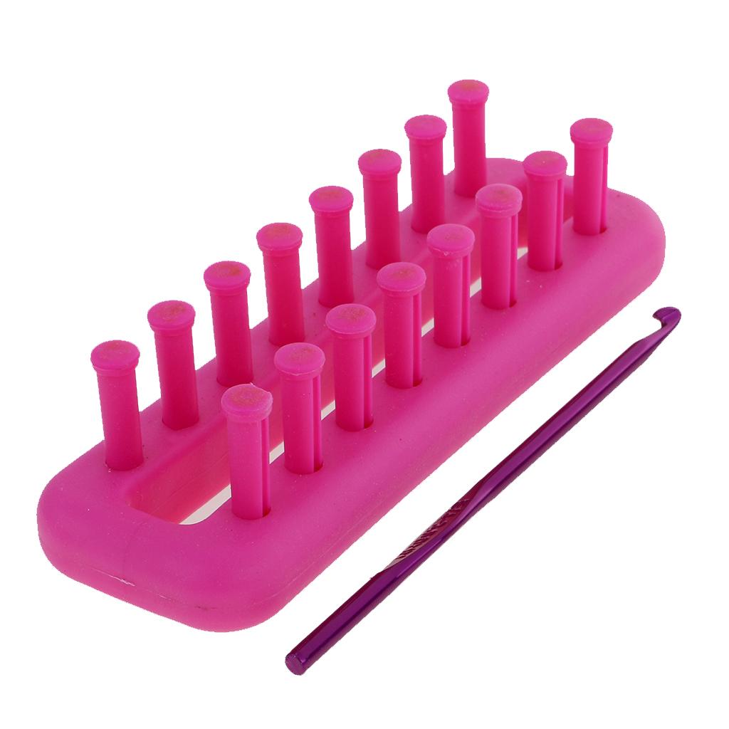 Plastic Rectangle Wool Knitting Loom with Hook Scarf Hat Scarf Hat Maker