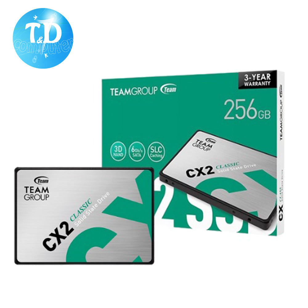 Ô cứng SSD Team 256GB CX2 Sata III 2.5inch - Hàng chính hãng Viễn Sơn phân phối