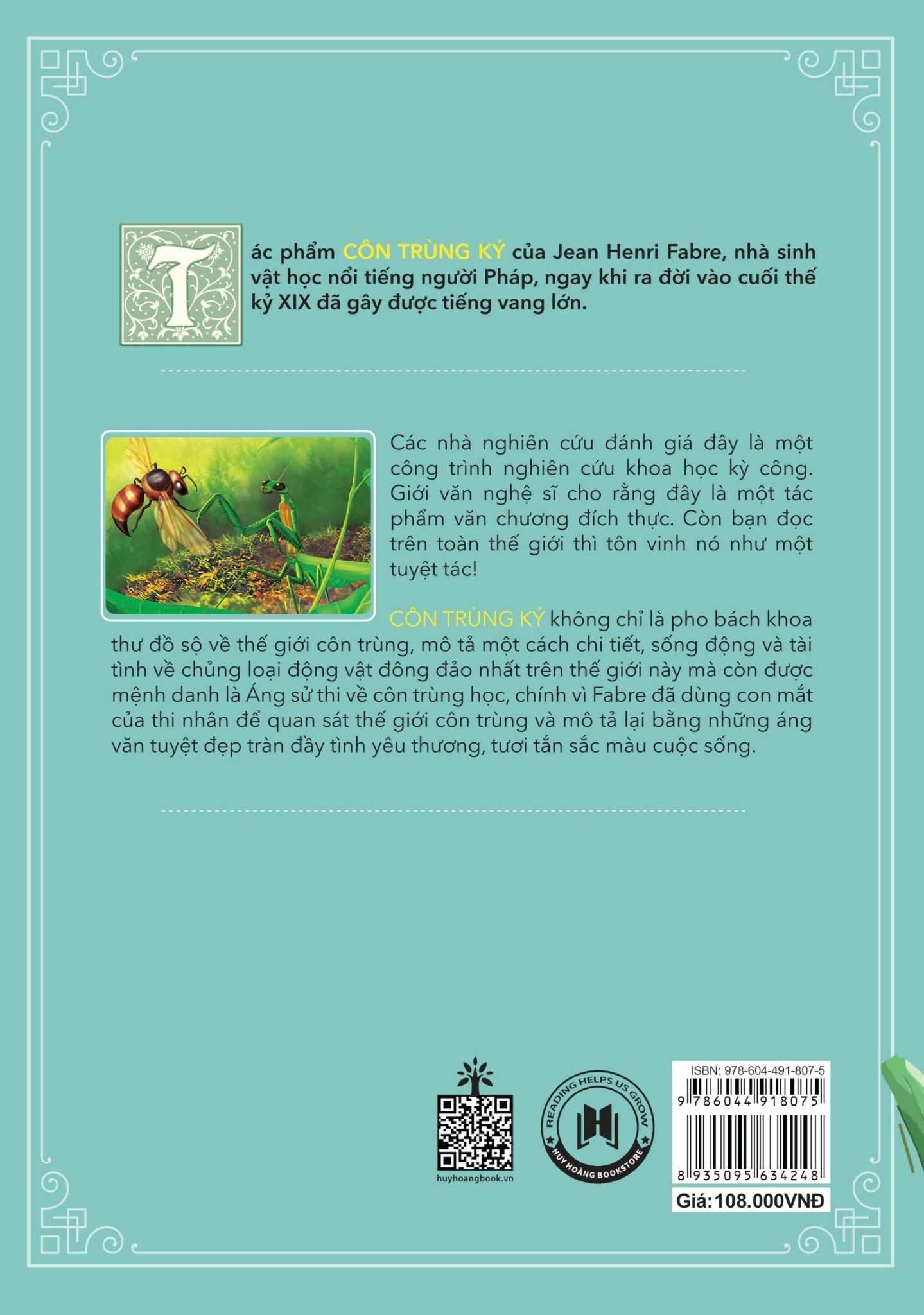 Danh Tác Trong Nhà Trường - Côn Trùng Ký  Tái Bản 2024 (HH)
