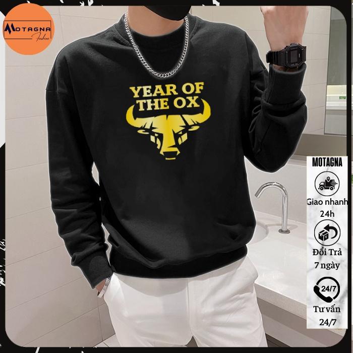 Áo sweater nam cổ tròn, Áo thu đông chất đẹp kiểu dáng trẻ trung in YEAR OF mã NZ616