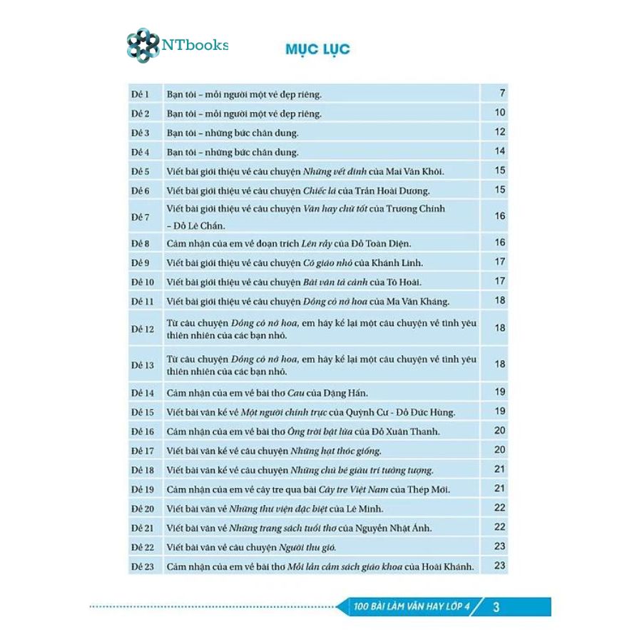 Sách 100 Bài Làm Văn Hay Lớp 4