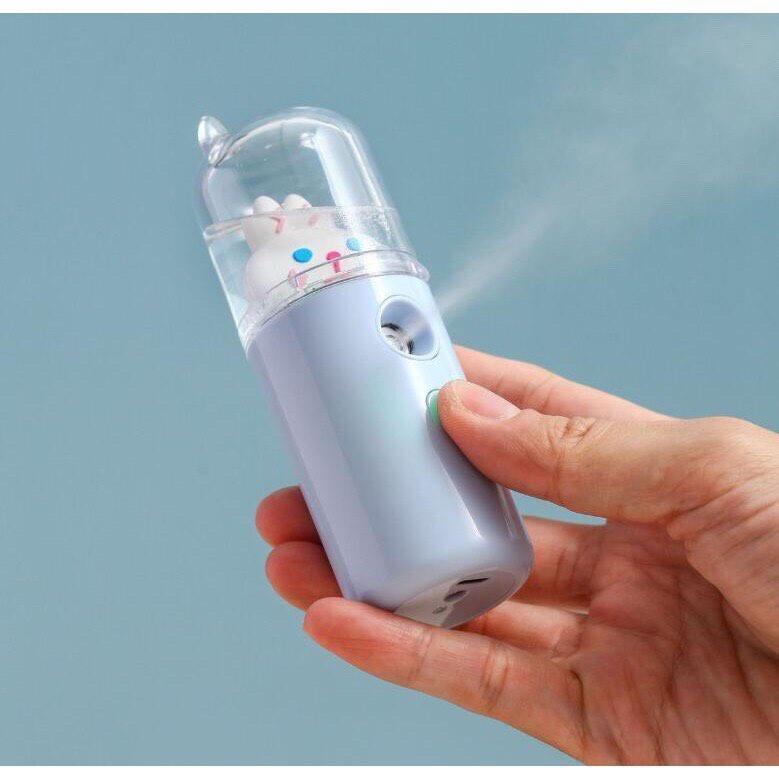 MÁY PHUN SƯƠNG , TẠO ĐỘ ẨM XÔNG HƠI MẶT NANO MINI CẦM TAY HÌNH CHÚ BÒ SỮA ĐÁNG YÊU