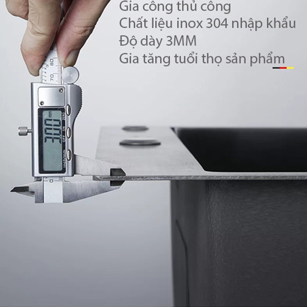 Chậu Rửa Chén Bát Schmidt Inox 304 2 Hố Lệch 82x45x23 Công Nghệ NaNo Đen Sáng Bóng, Bon Chau Rua Chen, Bồn Rửa Mặt Chống Bám Bụi , Tiếng Ồn Tốt, Kiểu Dáng Sang Trọng Đẹp Mắt -Hàng Chính Hãng.