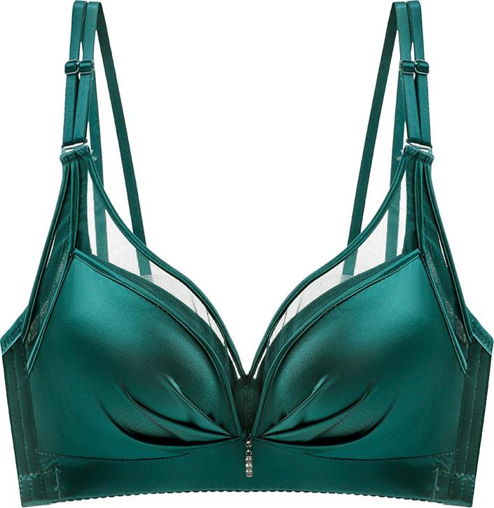 Áo lót cao cấp satin không gọng đệm dày dây đôi
