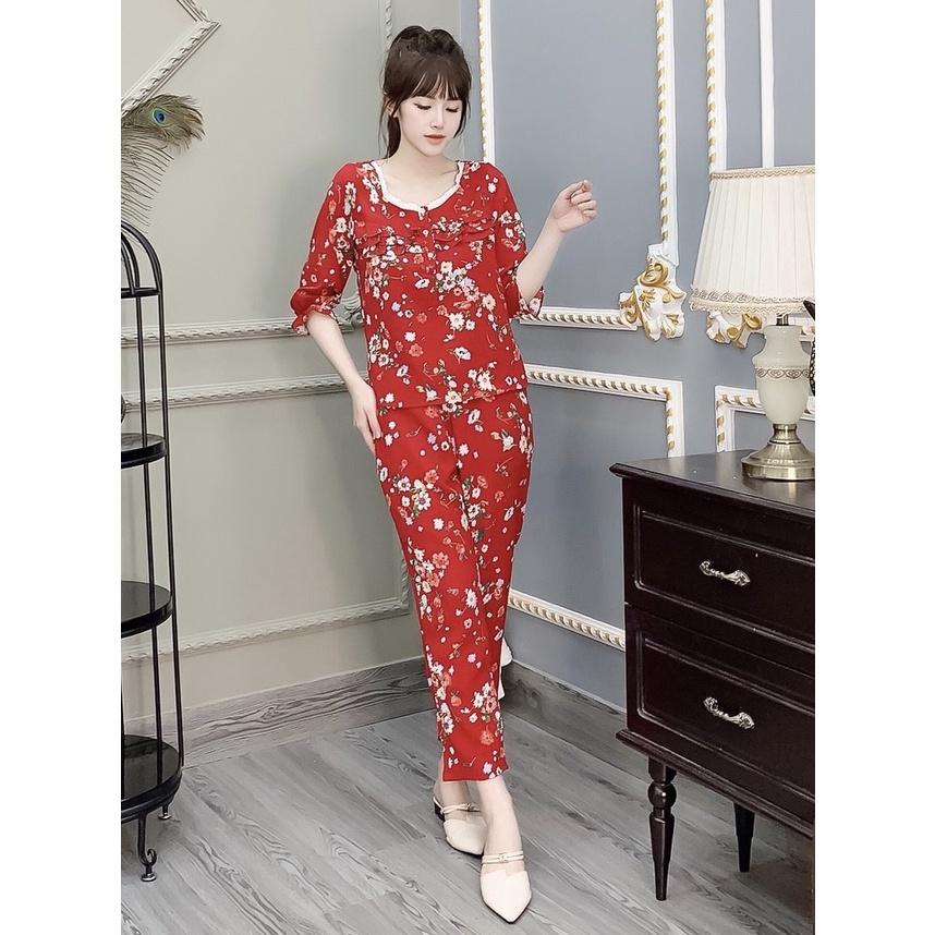 Đồ bộ mặc nhà đẹp ảnh thật 100%, chất lụa