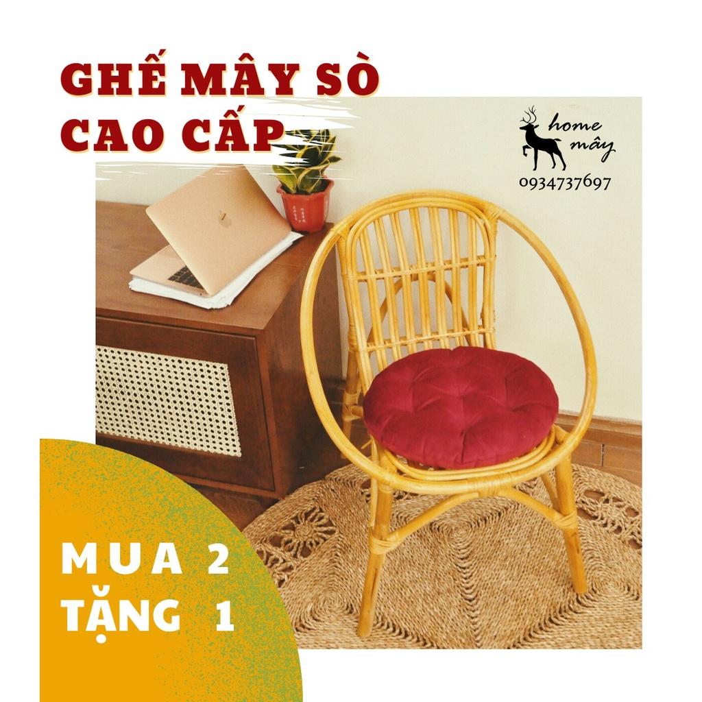 Combo Bộ bàn ghế mây tre HOME MÂY đan cao câp, bàn mặt gỗ nguyên khối chân sắt chắc chắn